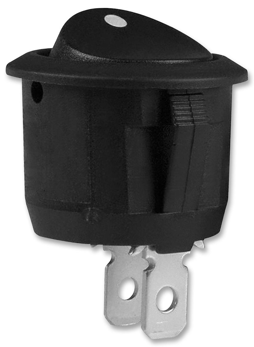 Estop Rocker Switch RR3112ABLKBLKNAF0 - E-switch - Rocker Switch, On-Off-On, SPST