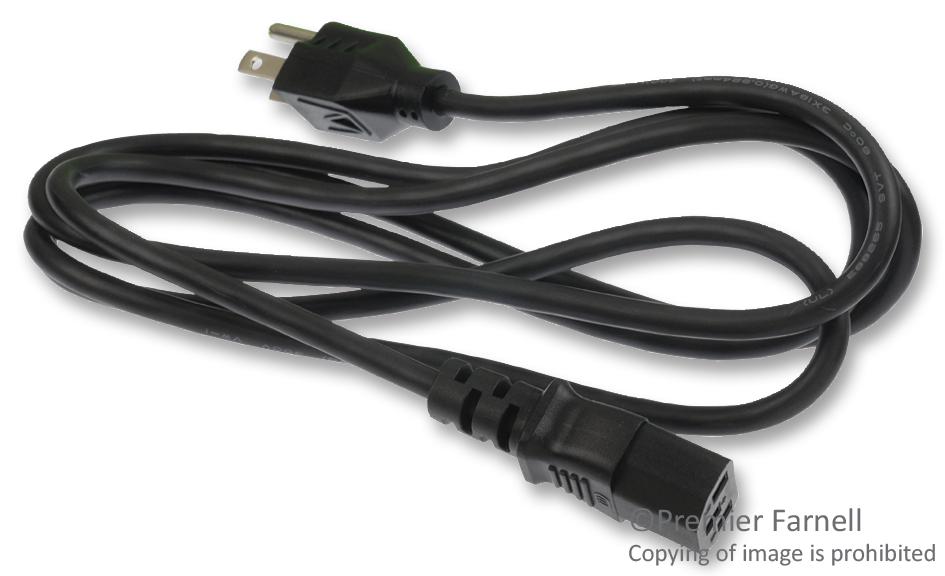 10ft Right Angle Power Cord - NEMA 5-15P To IEC C13 Computer Cable
