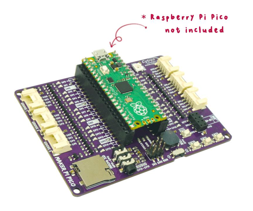 MAKER-PI-PICO-NB - Cytron - Raspberry Pi Pico Board, 4.5 V to 5.5 V ...