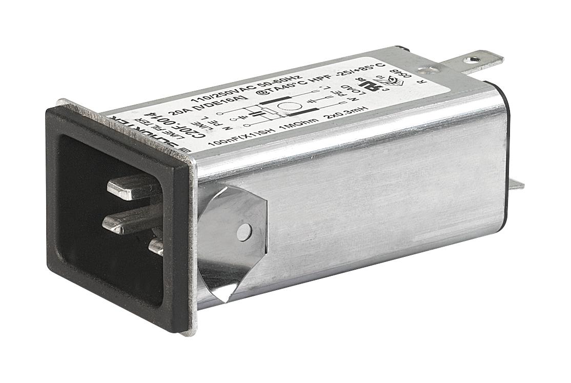 C20F.0101 Schurter Filtered IEC Power Entry Module, IEC C20, General Purpose
