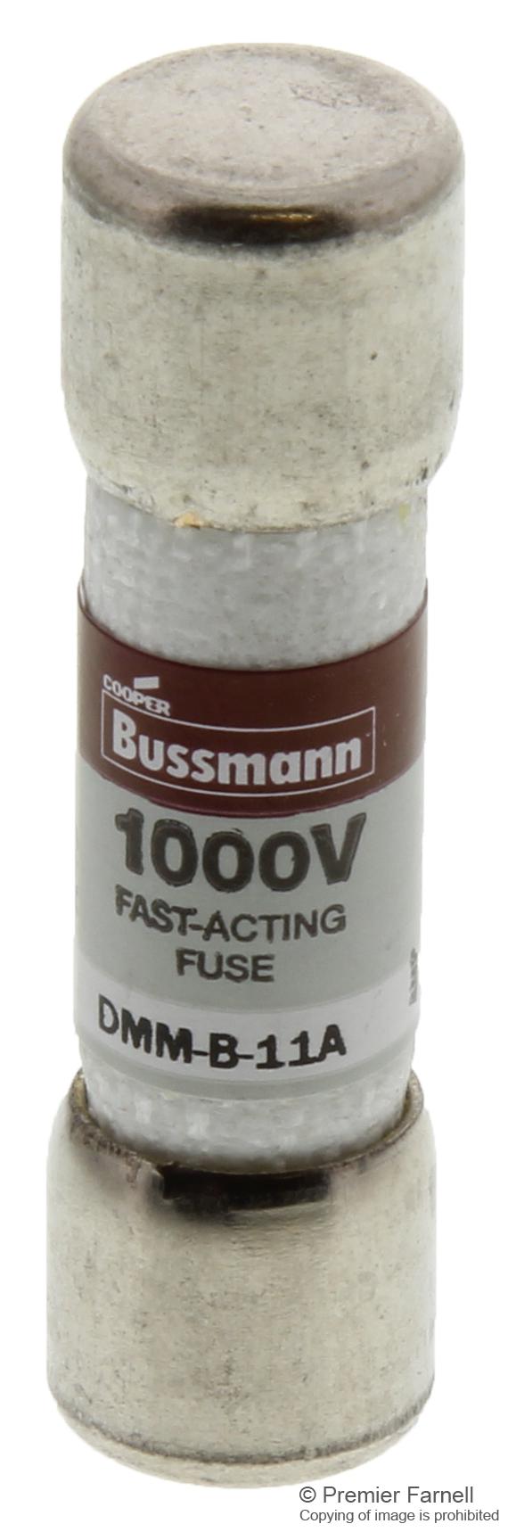 Original Bussmann/Eaton DMM-11AR 11 Amp 1000V Fast-Acting Fuse – 1pc New In Package