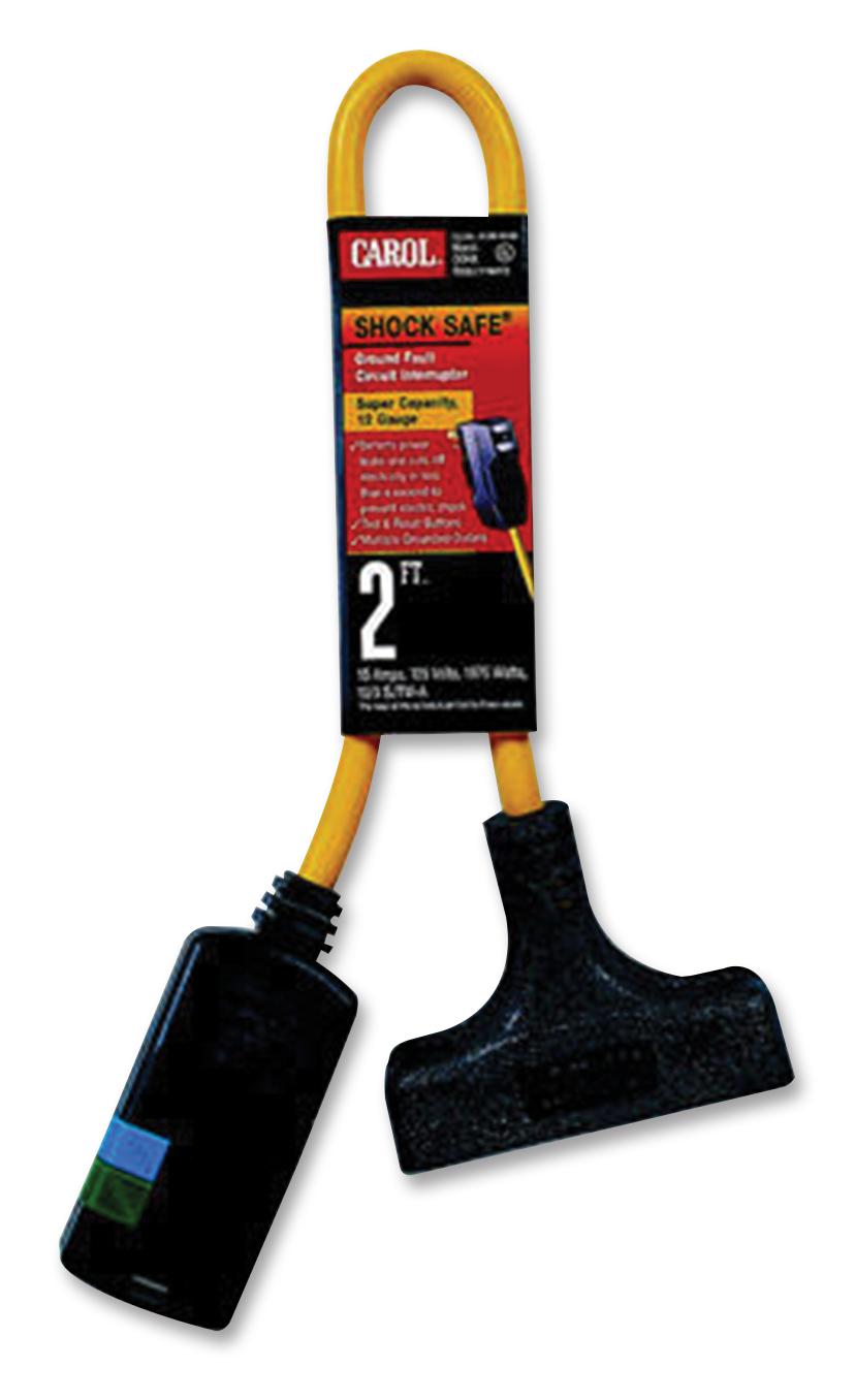 04000.63.05 CAROL CABLE/GENERAL CABLE, GFCI, POWER CORD, 2FT