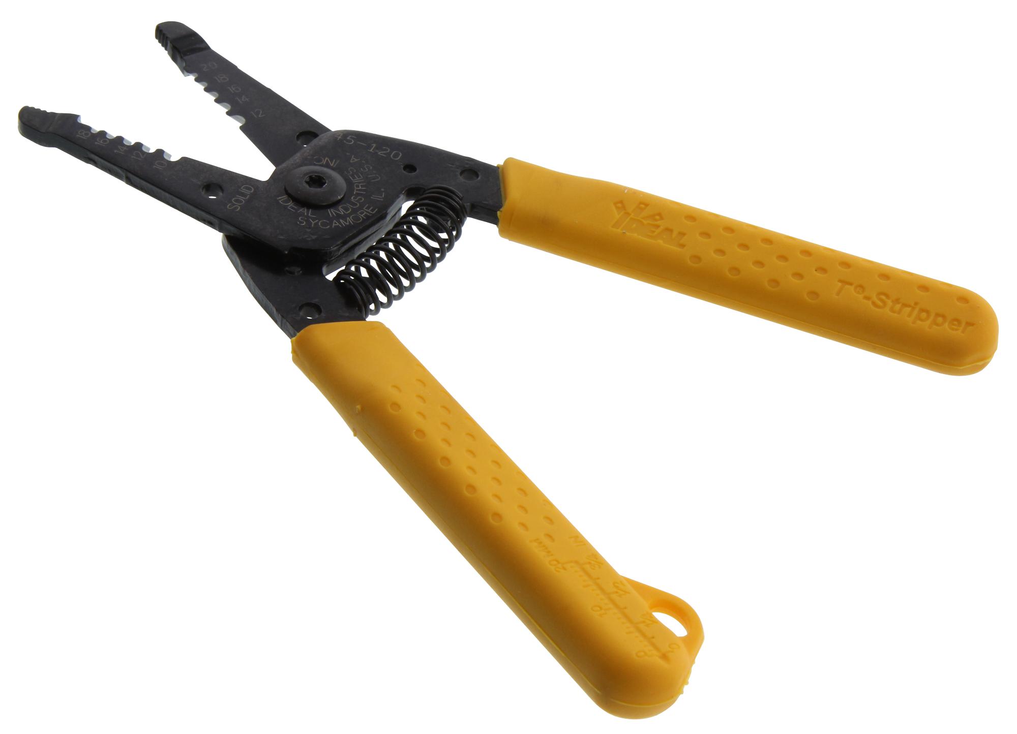 45-121 - Ideal - Wire Stripper & Cutter, T-6, 26-14 AWG Solid ...