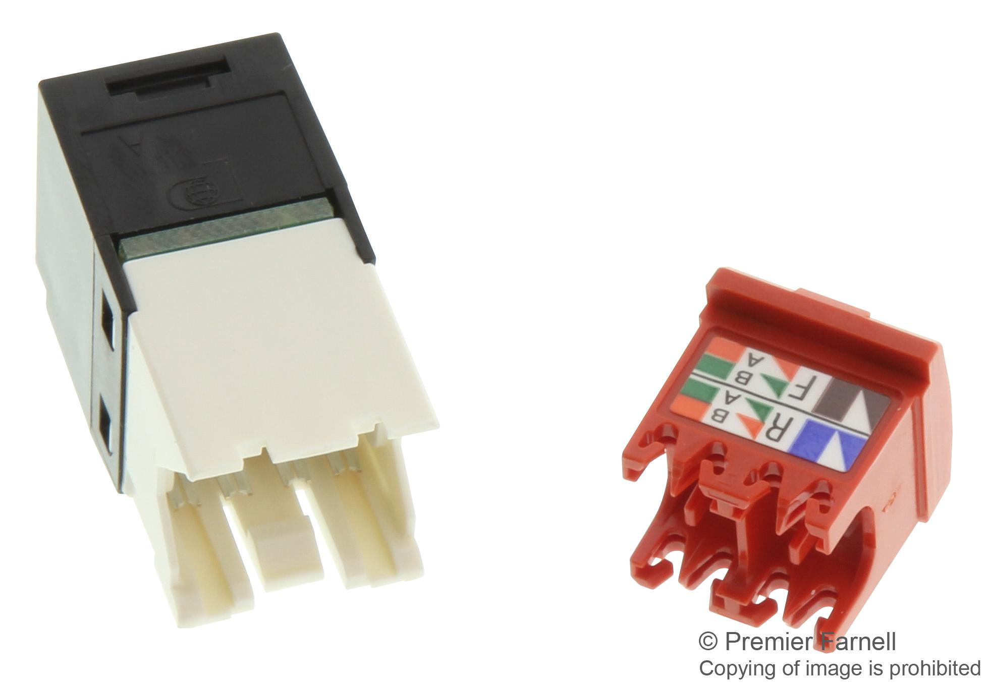 CJ5E88TGBL PANDUIT, Modular Connector, RJ45 Wired Jack, 1 x 1
