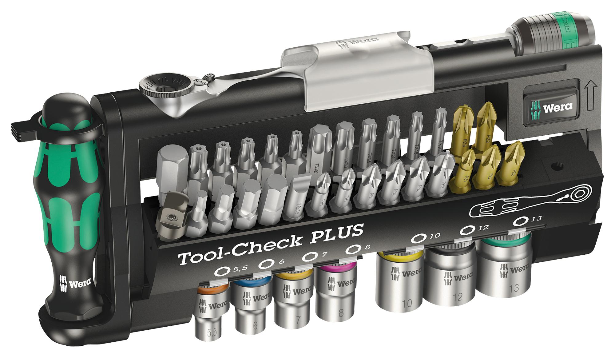 WERA TOOL-CHECK PLUS Socket Set, 38 Piece