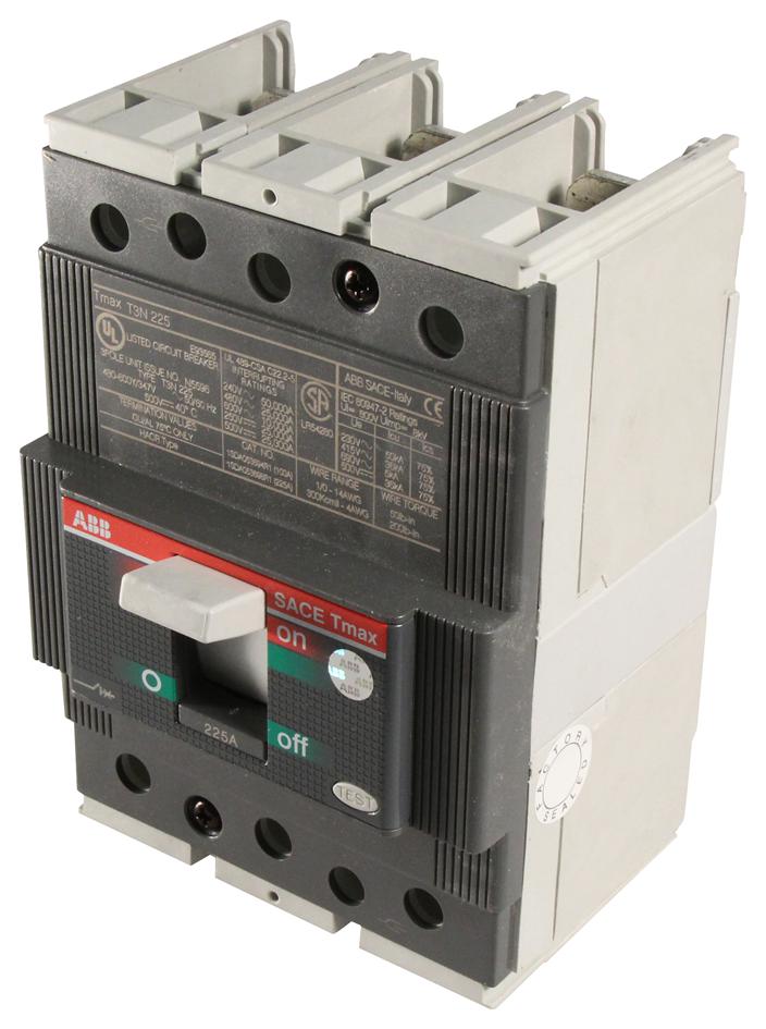 T3N225TW Abb Thermal Circuit Breaker, Molded Case, Tmax T3