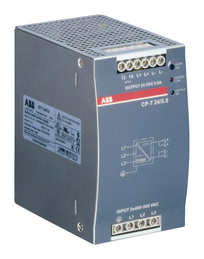 1SVR427054R0000 - Abb - AC/DC DIN Rail Power Supply (PSU), 1 Output, 120 W