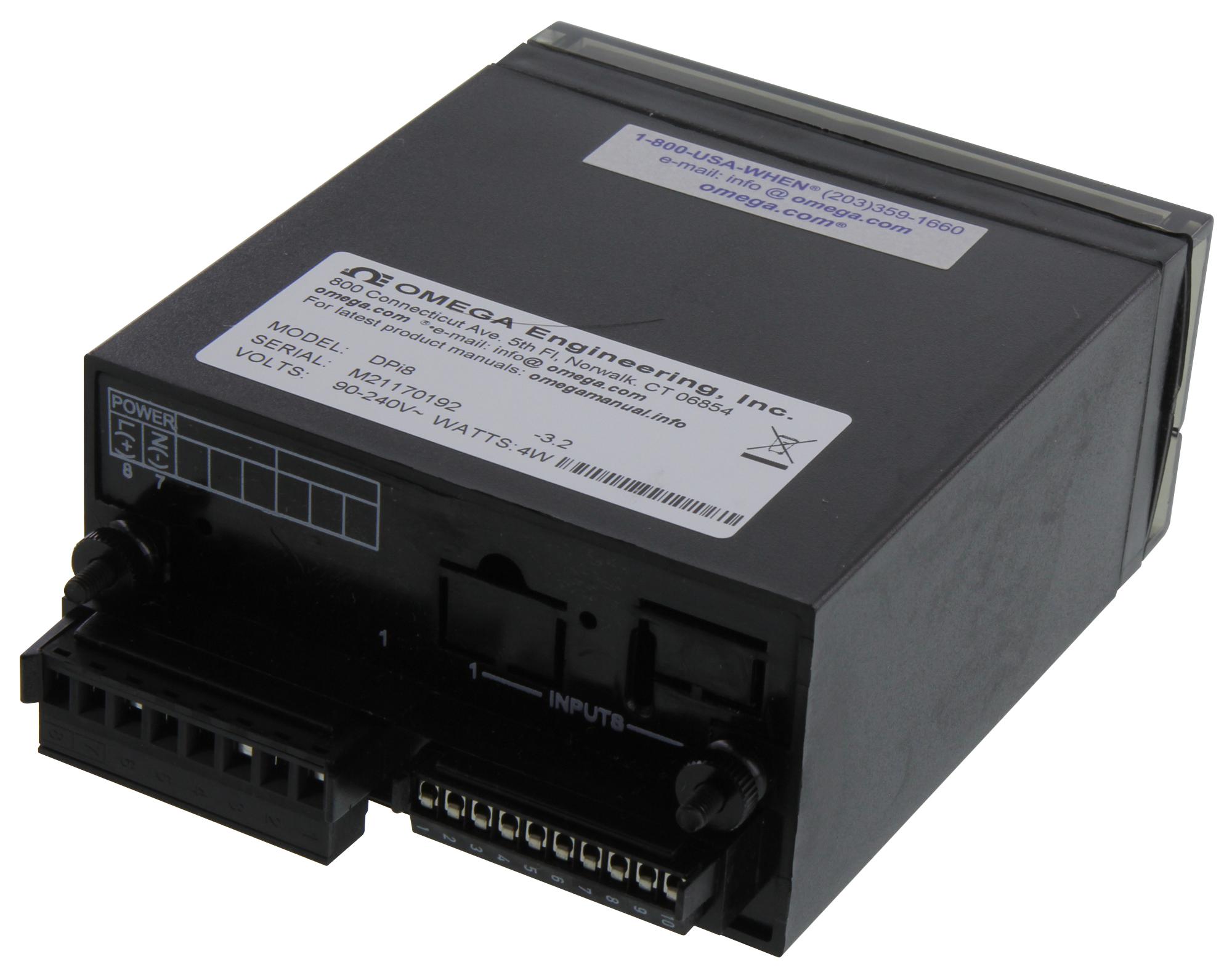 DPI8 Omega Digital Panel Meter, iSeries, Monogram Series