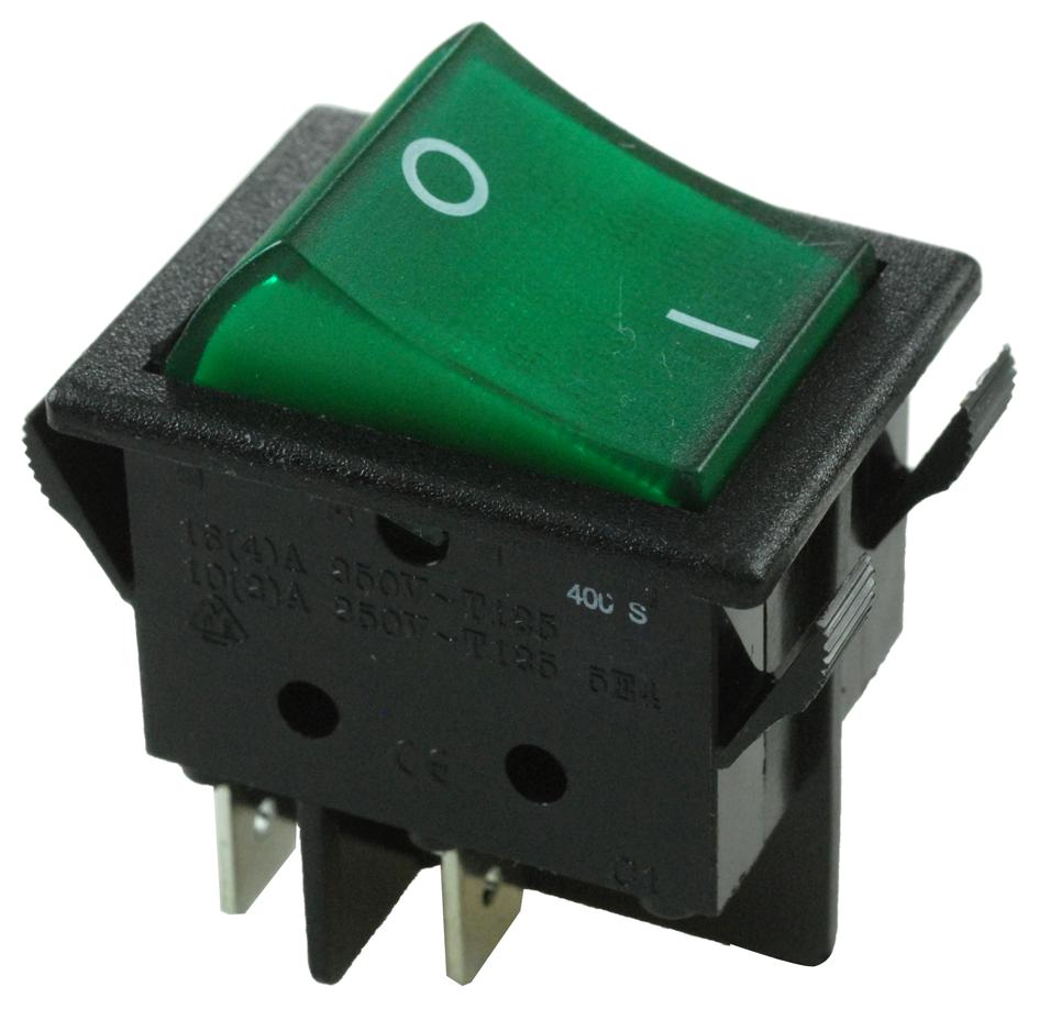 Switch rite 匿名　ポスト投函 WRG32F2FBGLN ZF, Rocker Switch, On-Off, DPST | Newark Electronics