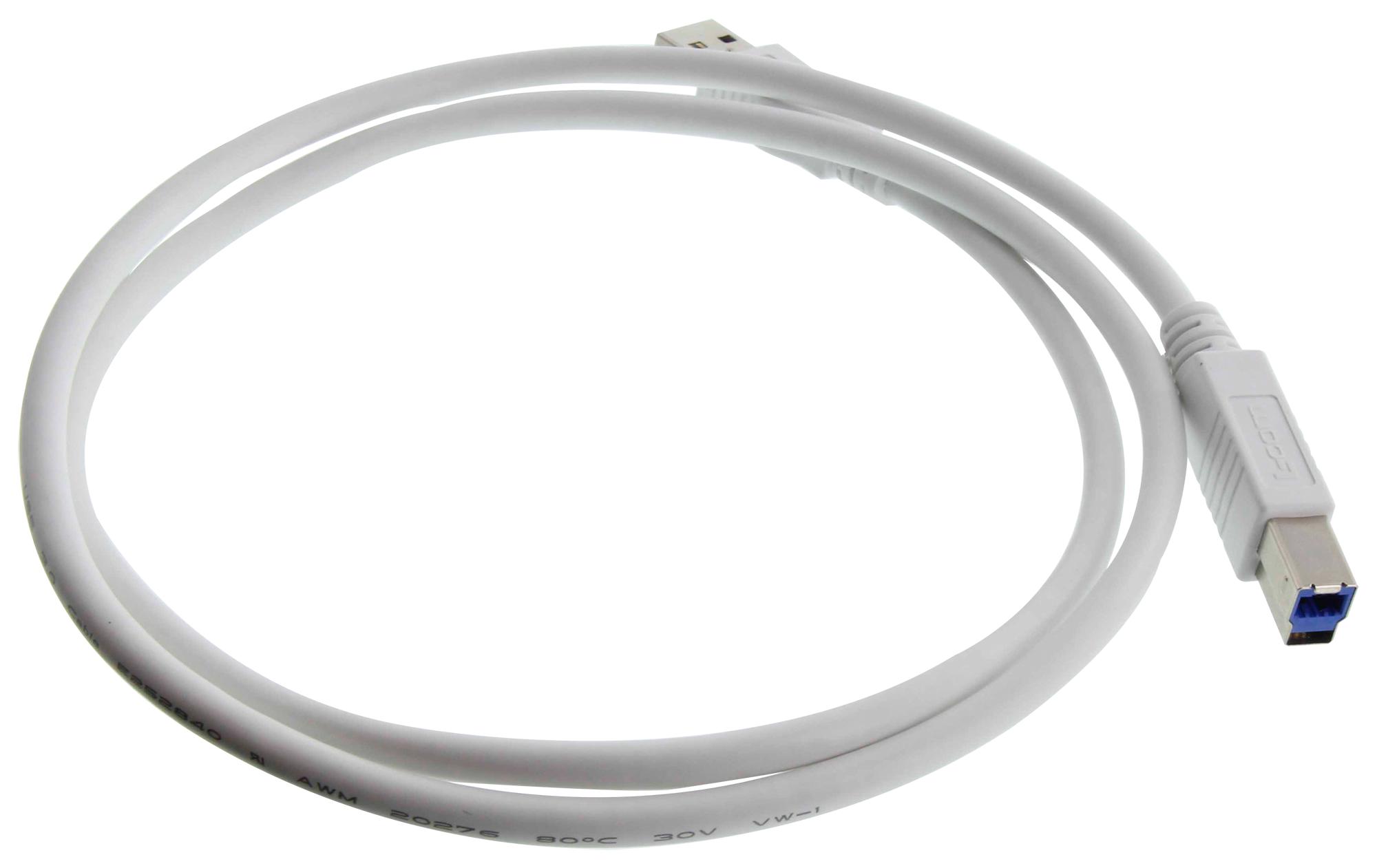 U3A00060-1M L-COM, USB Cable, Type A Plug to Type B Plug, 1 m