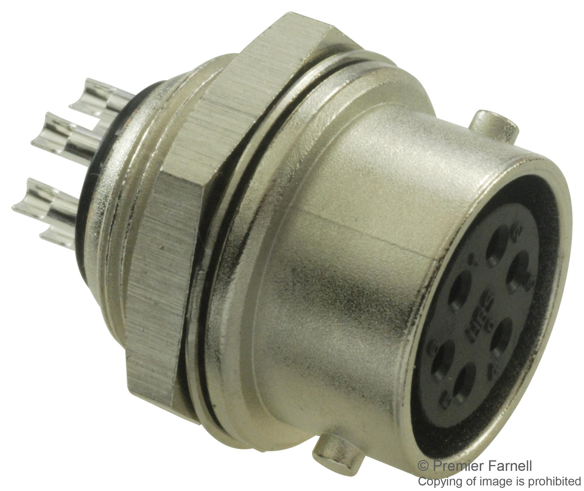 RM12BRD6S(71) Hirose(hrs) Circular Connector, 6 Contacts, Brass Body