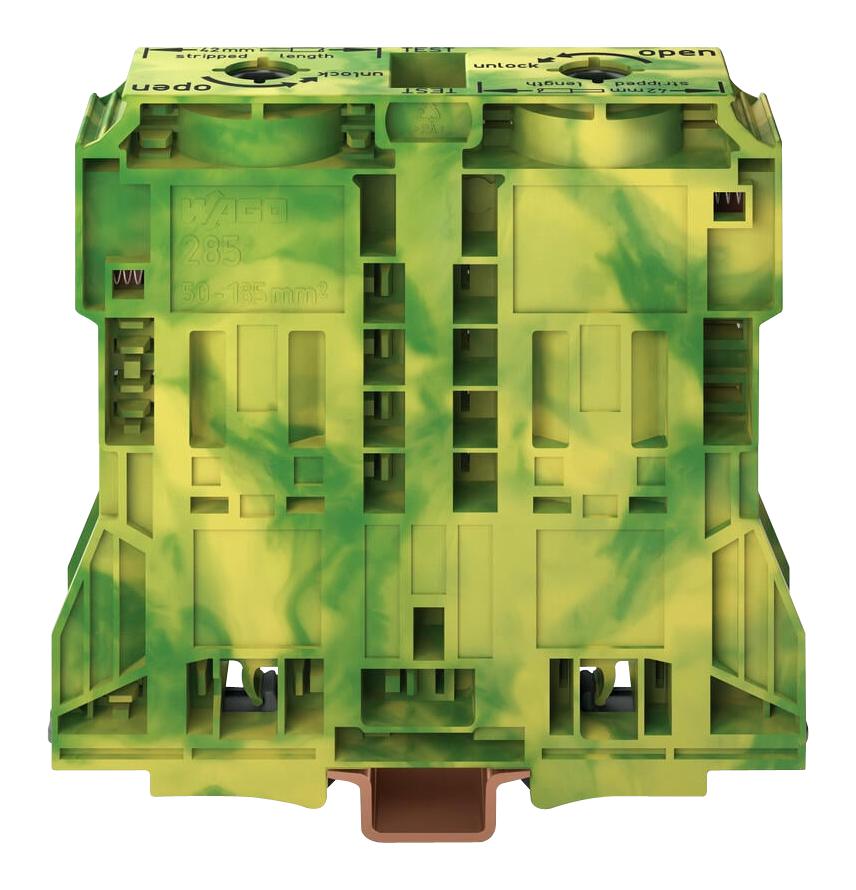 285-1187 - Wago - DIN Rail Mount Terminal Block, 2 Positions, 0 AWG