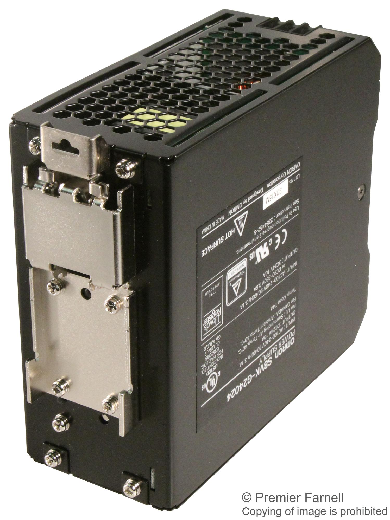 S8VK-G24024 OMRON INDUSTRIAL AUTOMATION, AC/DC DIN Rail Power