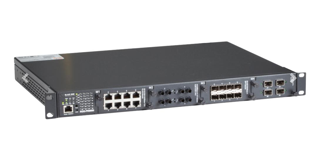 LE2700A Black Box Switch, 4 Ports, Industrial