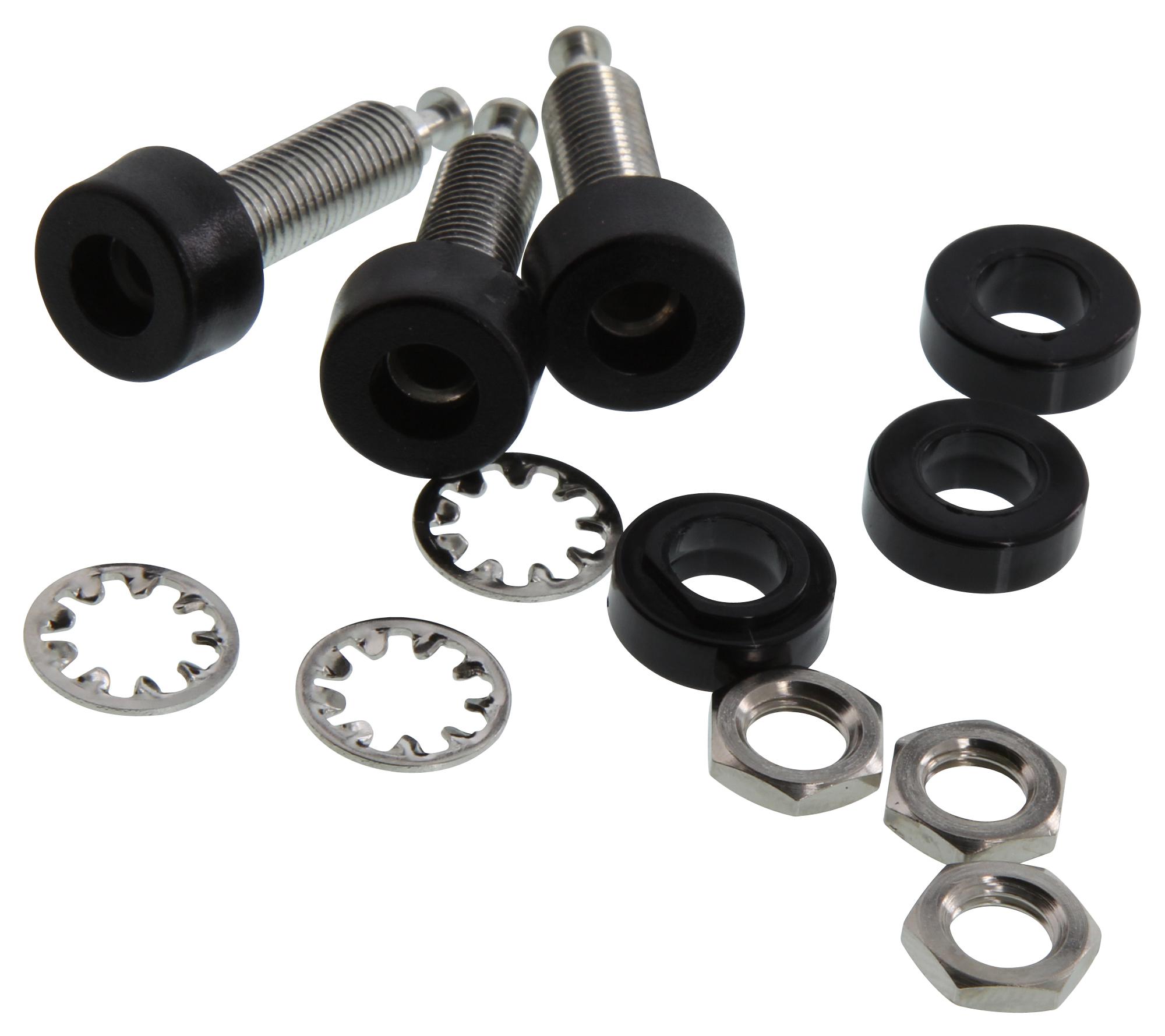20x Pomona 1581-0 Black Panel Mount Banana Jacks – Female, Turret Termination