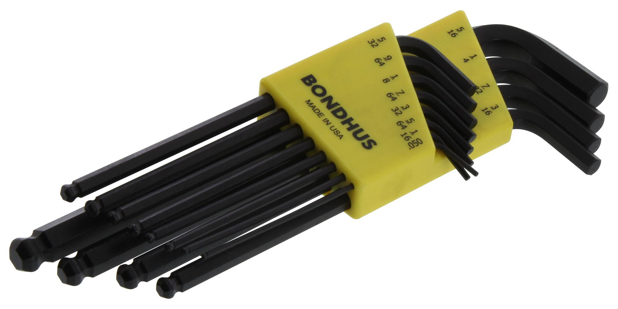 10936 (BLX12) BONDHUS, Hex Bit Set, 12 Piece, 0.05