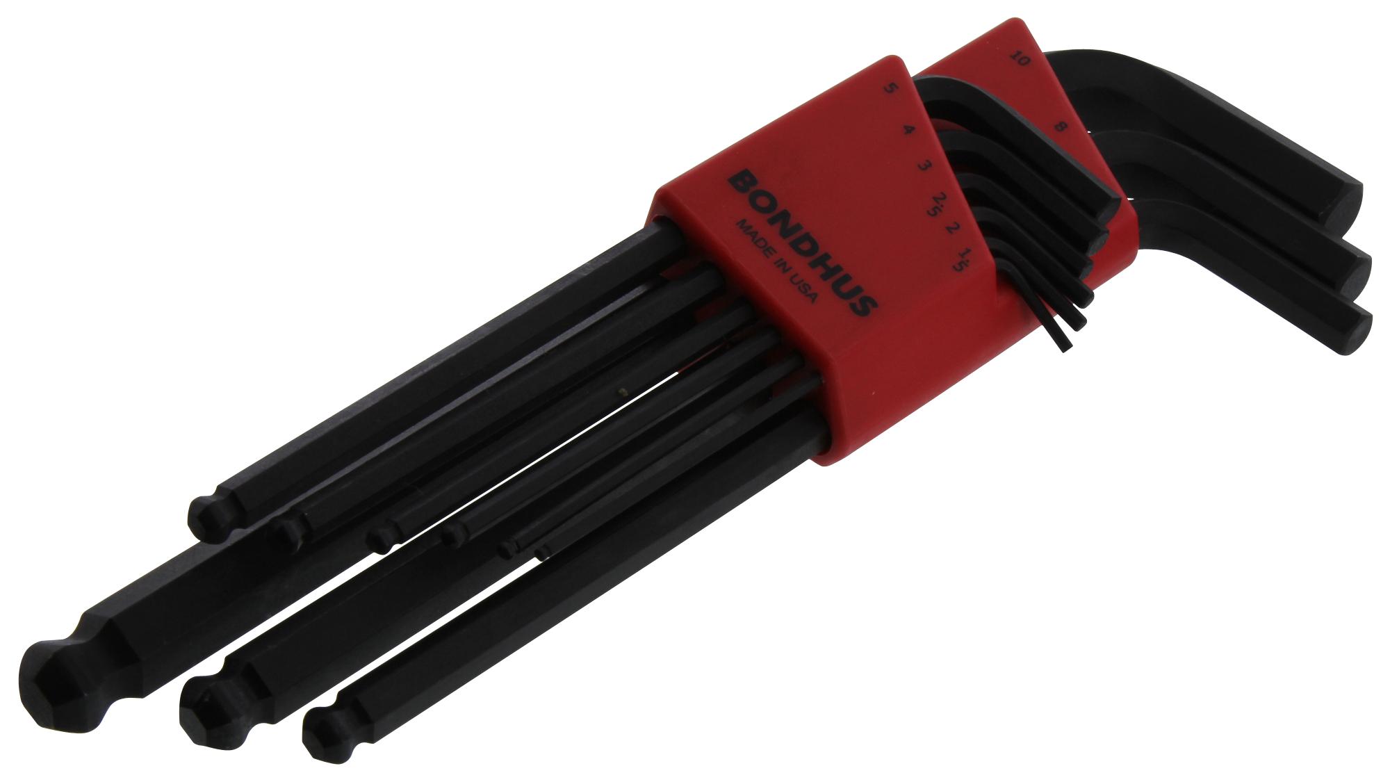10999 (BLX9MM) BONDHUS, Hex Key Set, Ball End, 9 Piece | Newark