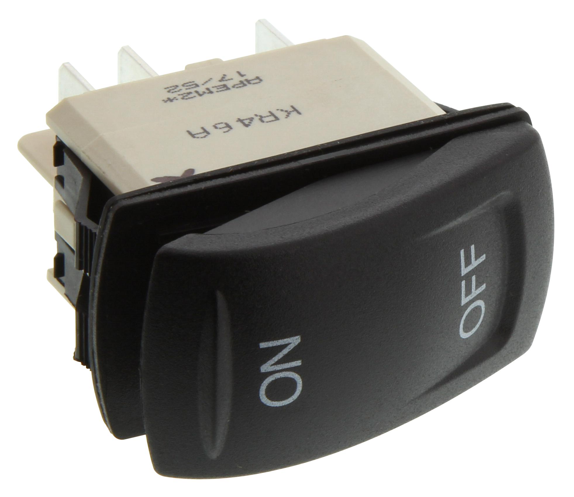 KR463AKXXA12N01XX02 Apem Rocker Switch, Non Illuminated, DPDT