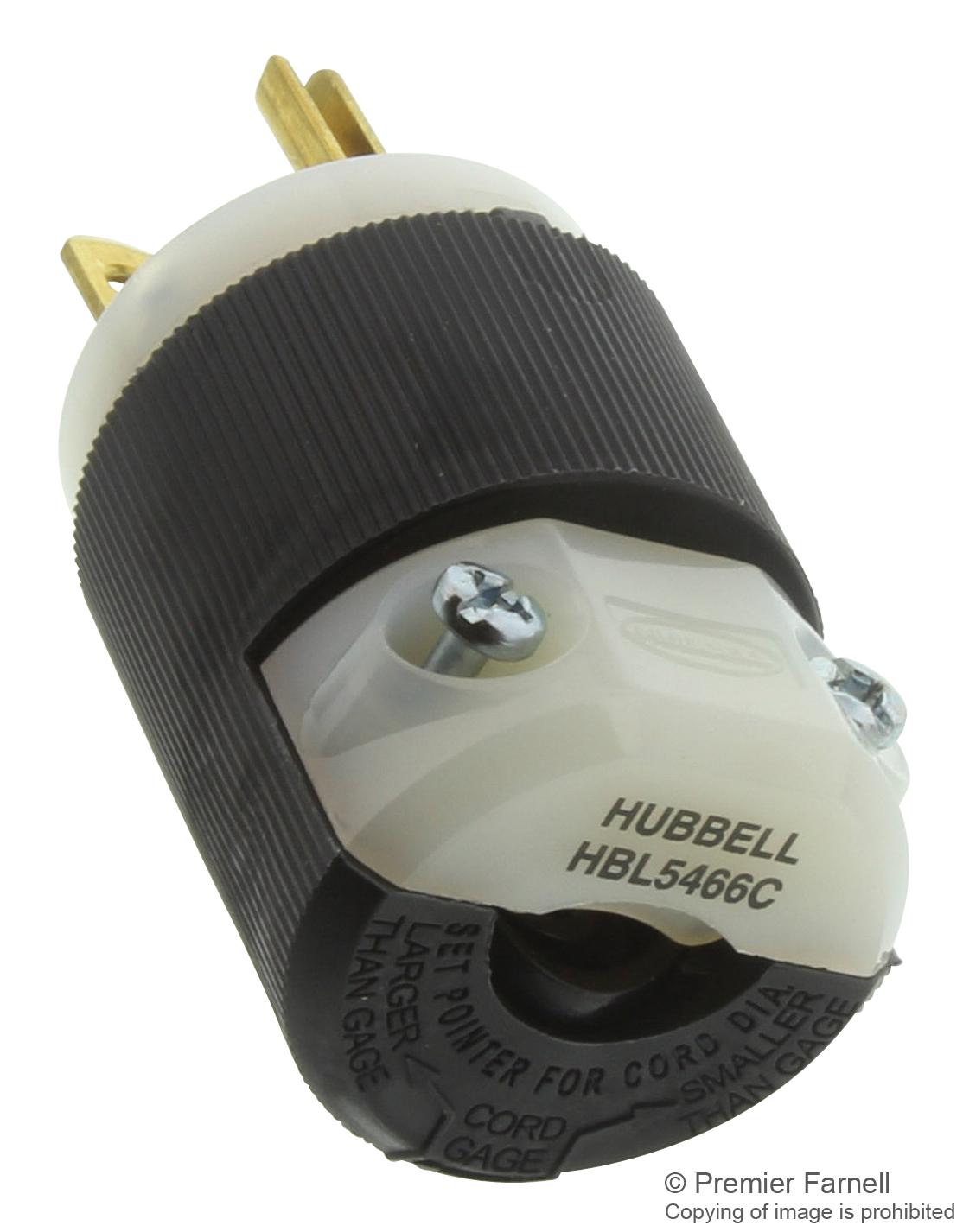 HBL5466C HUBBELL WIRING DEVICES, Power Entry Connector, 2P3W