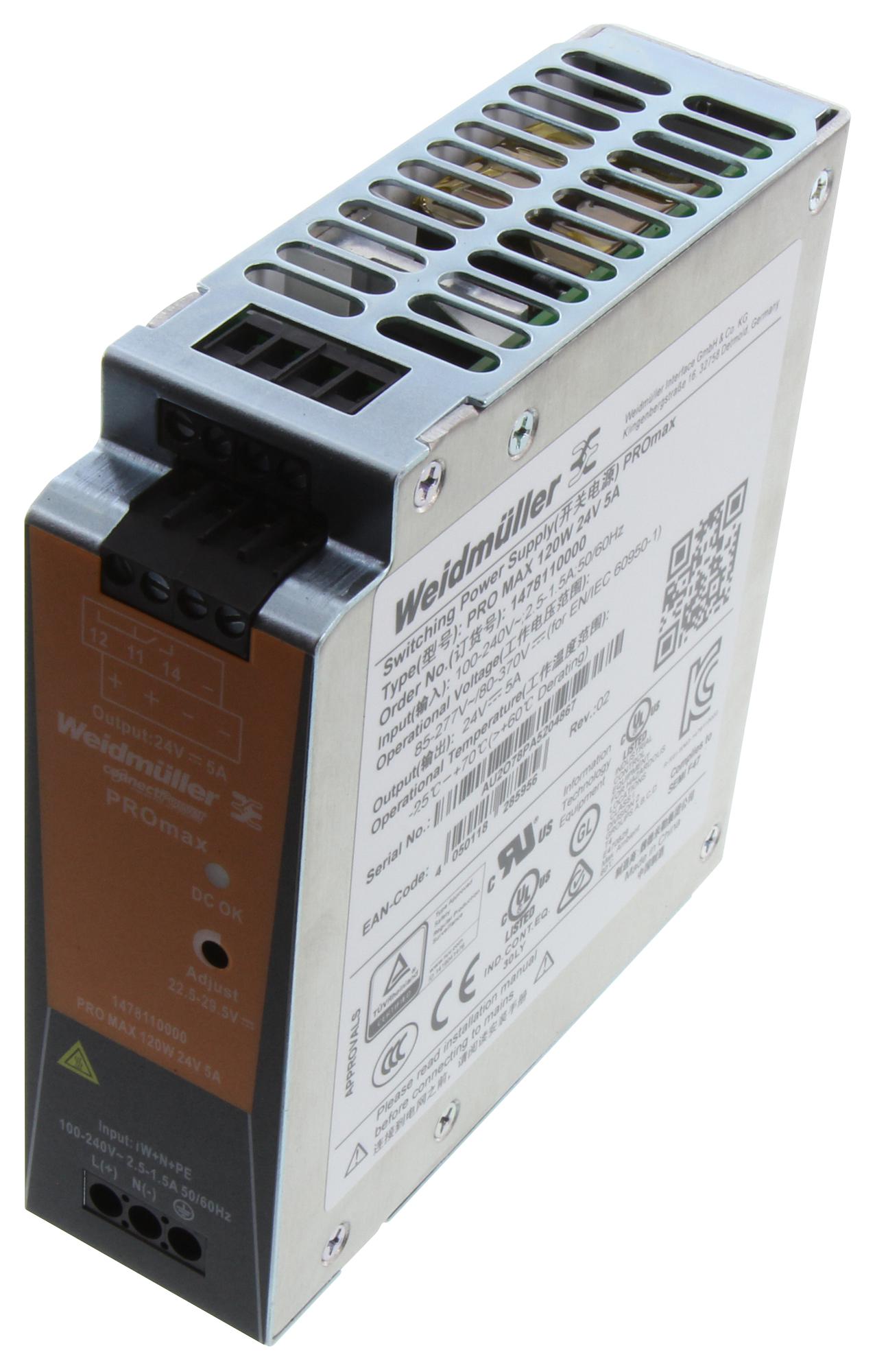 WEIDMULLER AC / DC DIN Rail Mount Power Supplies | Newark Electronics