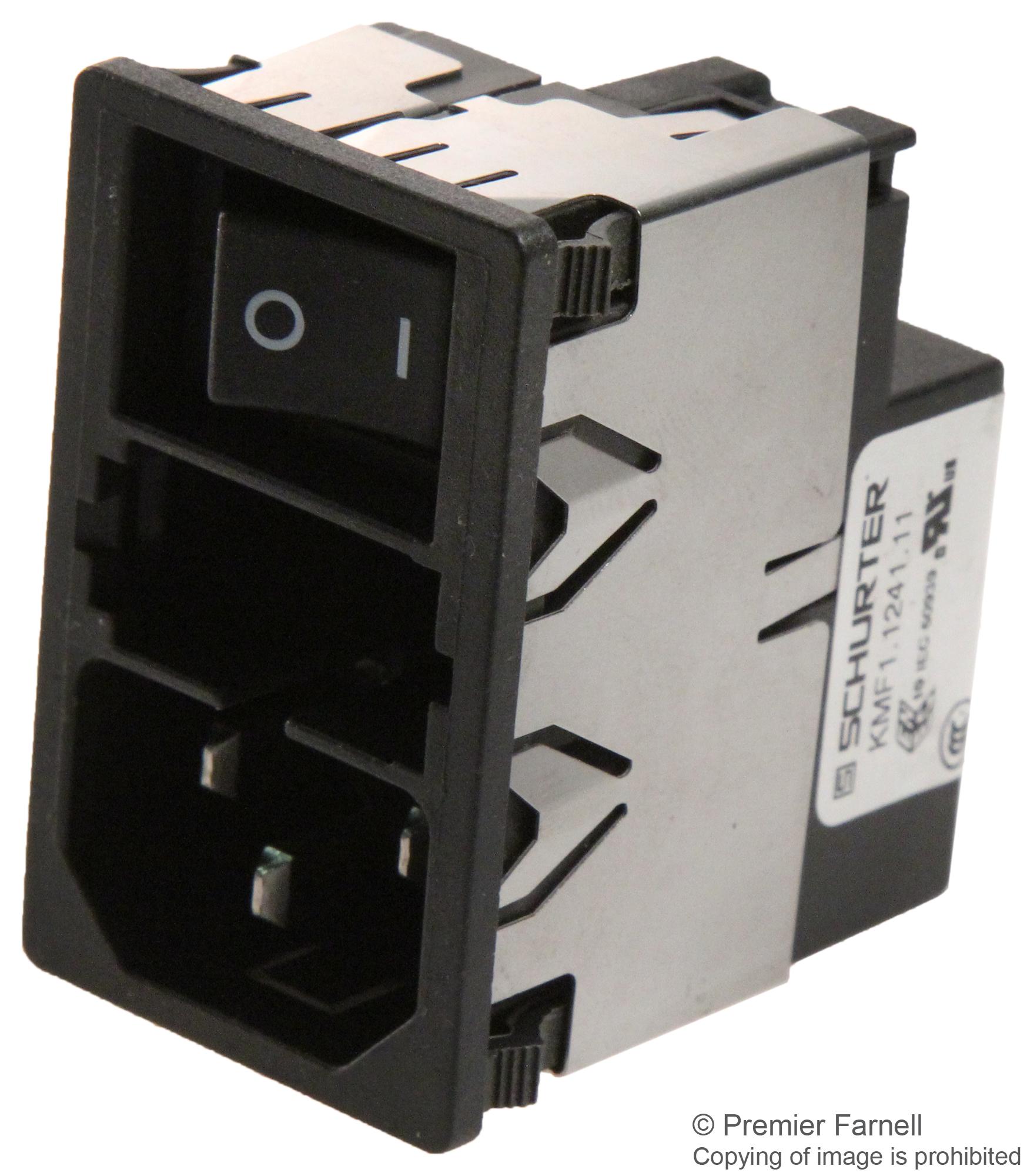 KMF1.1241.11 Schurter Filtered IEC Power Entry Module, IEC C14, General Purpose
