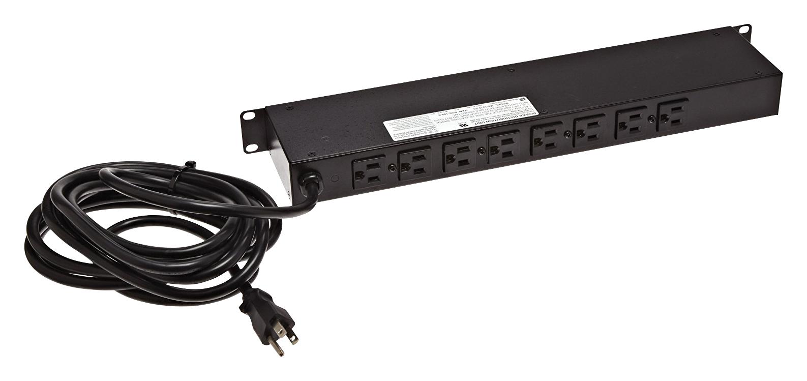 POS-194-S - Bud Industries - Power Distribution, Rack Mount, 8 Outlets