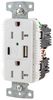 HUBBELL WIRING DEVICES USB20AC5W