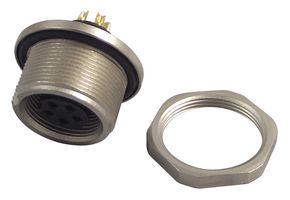BINDER 09 0416 80 05 Circular Connector, 712 Series, Receptacle, 5, Socket, Solder, Panel Mount RoHS Compliant: Yes