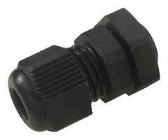 JACOB 50007M12PASW-F CABLE CLAMP (GLAND), POLYAMIDE, THRD SZ M12, BLACK