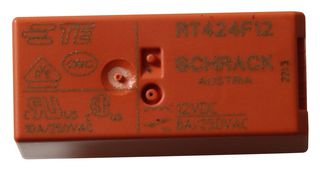 SCHRACK - TE CONNECTIVITY RT424F12 RELAY, DPDT, 250VAC, 8A