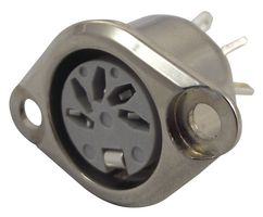DELTRON COMPONENTS 630-0500 SOCKET, DIN, FLANGED, 180DEG, 5POLE