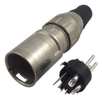 DELTRON COMPONENTS 701-0400 XLR Audio Connector, Plug, 4, Cable Moun