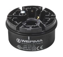 WERMA 64083000 Signal Indicator Accessory, 640 Series, Terminal, Black, Screwable RoHS Compliant: Yes