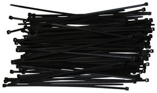 HELLERMANNTYTON 118-04900 CABLE TIE, BLACK, 200X3.4MM, PK100