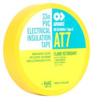 ADVANCE TAPES AT7 YELLOW 33M X 19MM CINTA AISLANTE, PVC, 33M X 19MM