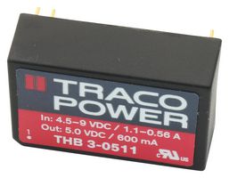 TRACO POWER THB 3-2415 Isolated Board Mount DC/DC Converter, Medical, DIP, Fixed, Through Hole, 3 W, 24 V, 125 mA RoHS Compliant: Yes