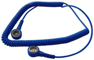 MULTICOMP PRO 067-0016 ESD GROUNDING CORD COILED BLUE 10FT 1M