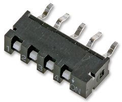 MULTICOMP PRO SIP-04T DIP/SIP SW 4CIRCUITS SLIDE THROUGH HOLE