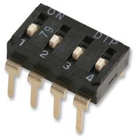 MULTICOMP PRO MCEI-04 SWITCH, DIP, 4 POSITION, SPST, RAISED