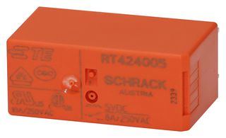SCHRACK - TE CONNECTIVITY RT424005 RELÃ, DPDT, 250VAC, 8A