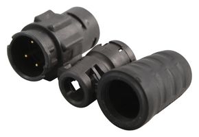SWITCHCRAFT/CONXALL EN3L4M-F Circular Connector, EN3 Series, Plug, 4, Pin, Solder, Cable Mount RoHS Compliant: Yes