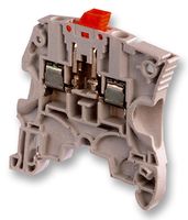 TE CONNECTIVITY - ENTRELEC 1SNK505310R0000 DIN Rail Mount Terminal Block, 2, 400 V, 25 A, 24 AWG, 10 AWG, 4 mm RoHS Compliant: Yes