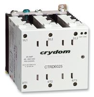 SENSATA/CRYDOM CTRC6025 SSR, 3PH, DIN, 600V/25A, ZC