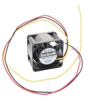 SANYO DENKI 9GV0412J301 Axial Fan, High Performance, Ball, San Ace 40 Series, 12 VDC, 40 mm, 28 mm, 24 cu.ft/min RoHS Compliant: Yes