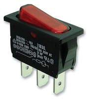 MARQUARDT 1830.3112-02 SWITCH, ROCKER, SPST, 20A, 250VAC, RED