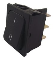 MARQUARDT 1834.3309-00 Rocker Switch, DPDT, Off-On, Black, Panel, 10 A, 250 V RoHS Compliant: Yes