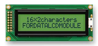 FORDATA FC1602B04-RNNYBW-16SE DISPLAY, ALPHANUMERIC, 16X2, NOBACKLIGHT