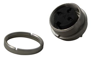 AMPHENOL SINE/TUCHEL T 3263 100.. Circular Connector, C091A Series, Receptacle, 3, Socket, Solder, Panel Mount RoHS Compliant: Yes