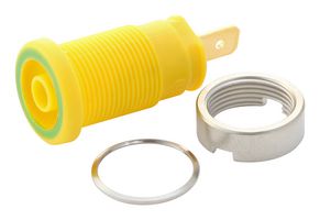 HIRSCHMANN TEST AND MEASUREMENT 972355188 SOCKET, 4MM, SAFETY, YELLOW/GREEN, MVL S