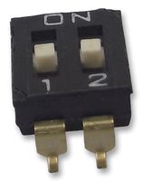 OMRON ELECTRONIC COMPONENTS A6S2104H DIP Switch, SPST, DIP Unsealed, SMD, 25 mA, 24 VDC RoHS Compliant: Yes